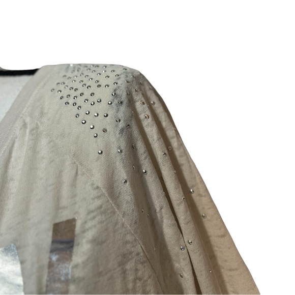 PINK by VS Woman’s Long Sleeved Shirt with Gems on Shoulders Sz XS - Picture 3 of 6